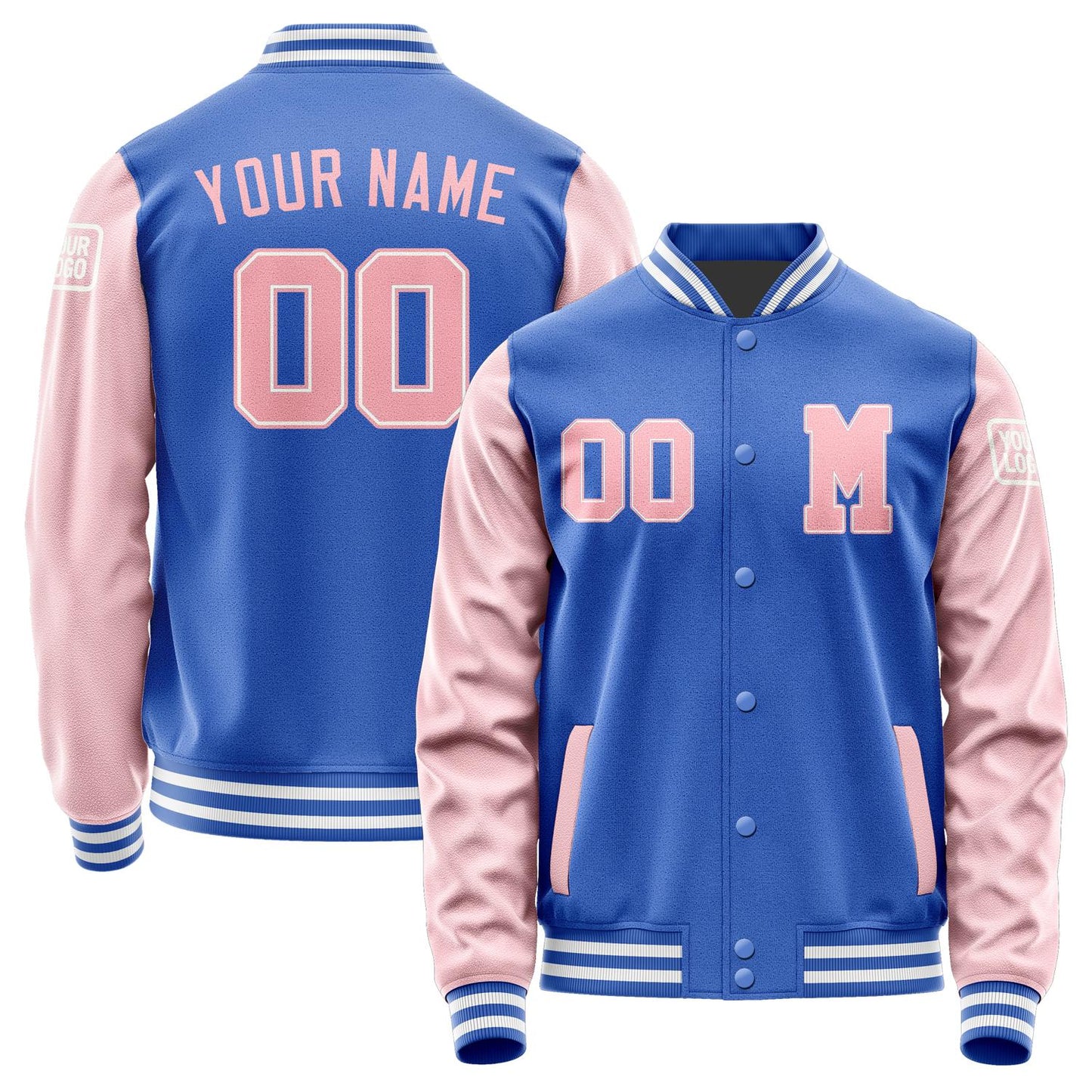 Custom Sky Blue Light Pink Jacket Jb0909210918211818