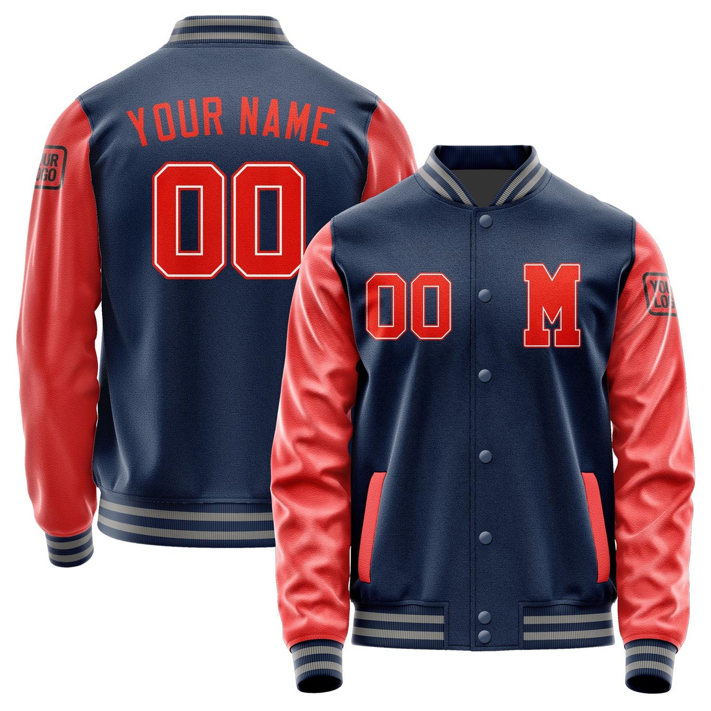 Custom Blue Orange Red Jacket Jb1010121004121817