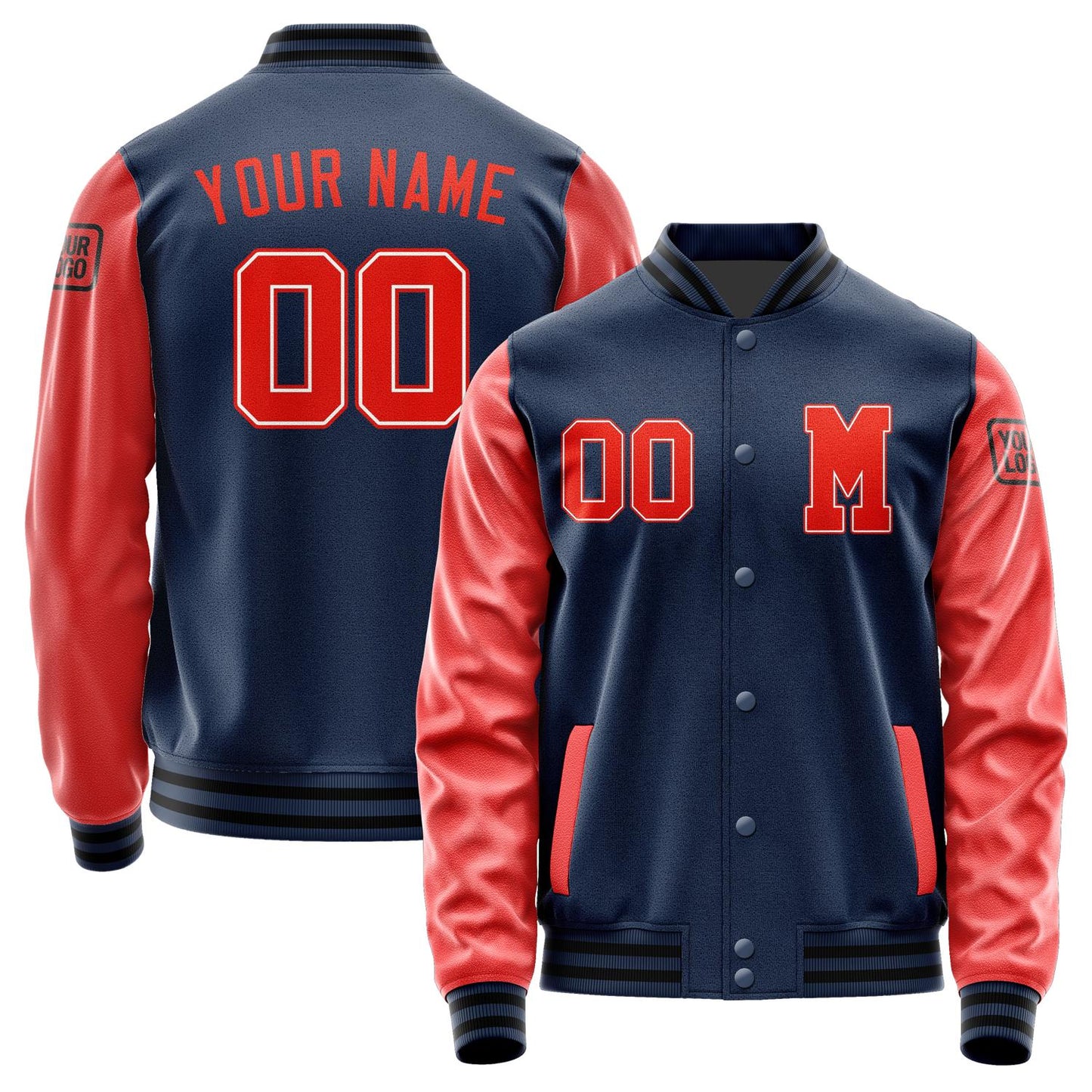 Custom Blue Orange Red Jacket Jb1010121017121817