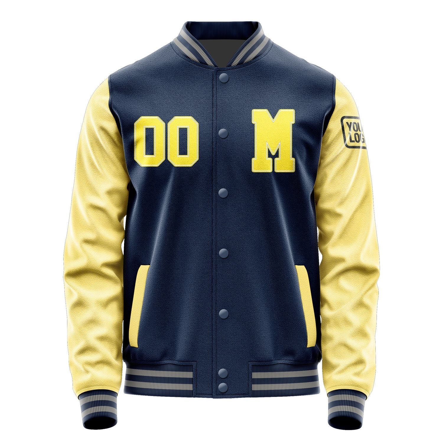 Custom Blue Light Yellow Jacket Jb1010261004261817