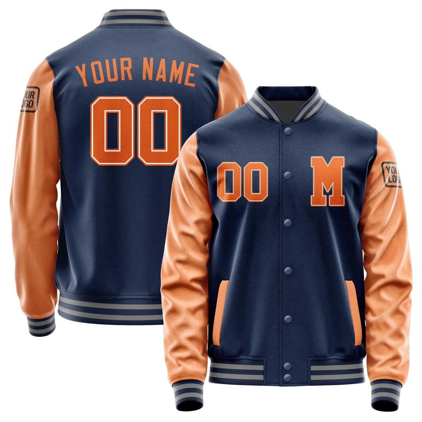 Custom Blue Orange Jacket Jb1010281004281817