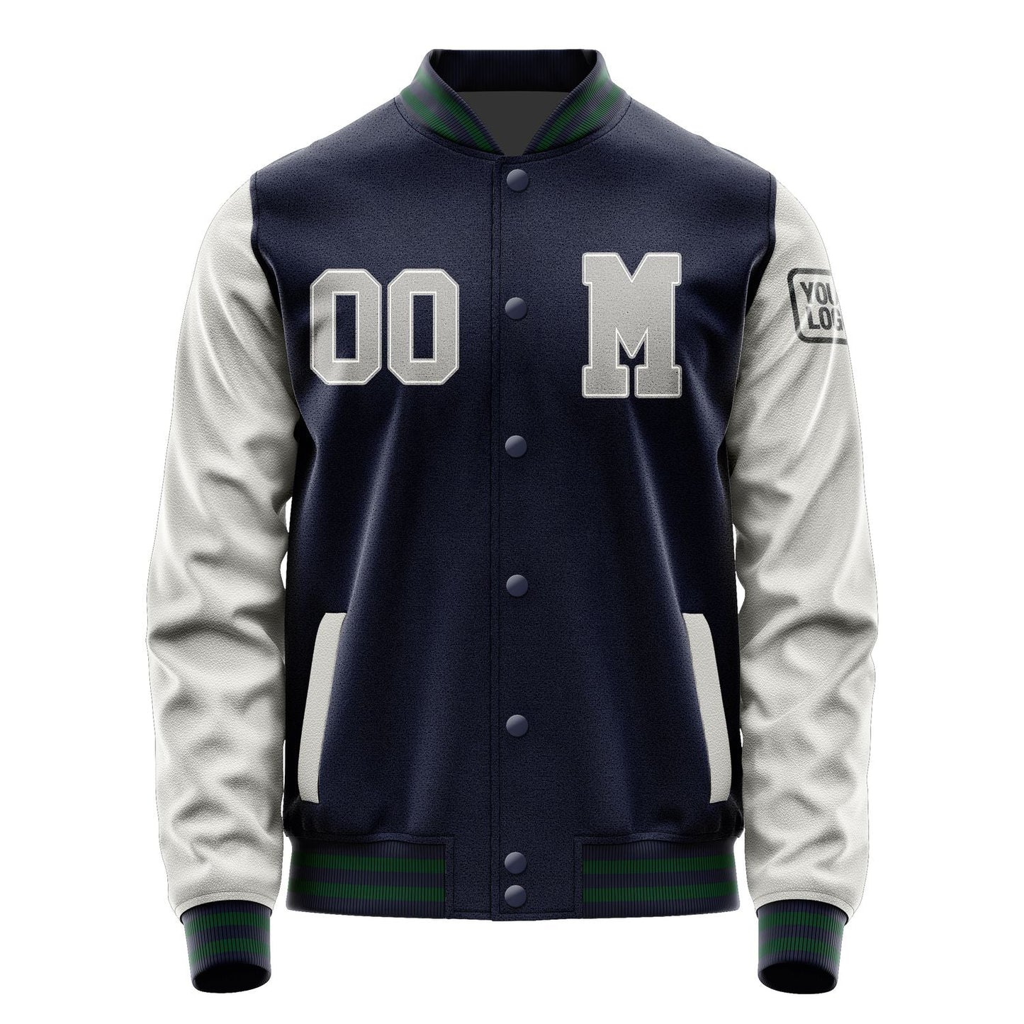 Custom Navy Gray Jacket Jb1111041105041817