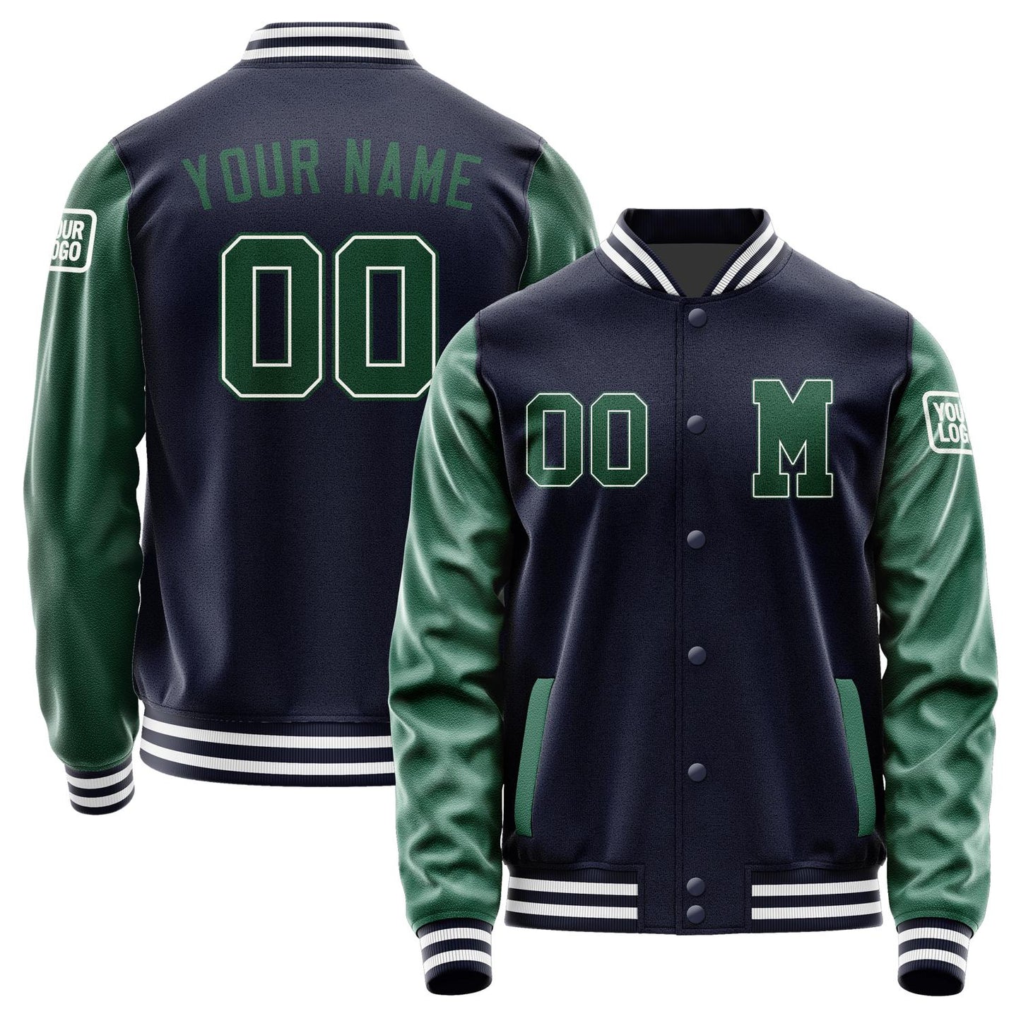 Custom Navy Green Jacket Jb1111051118051818
