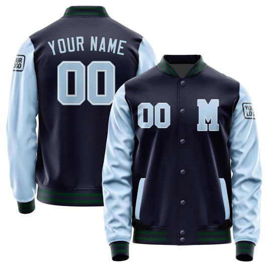 Custom Navy Light Blue Jacket Jb1111081105081817