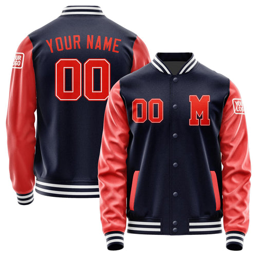 Custom Navy Orange Red Jacket Jb1111121118121818