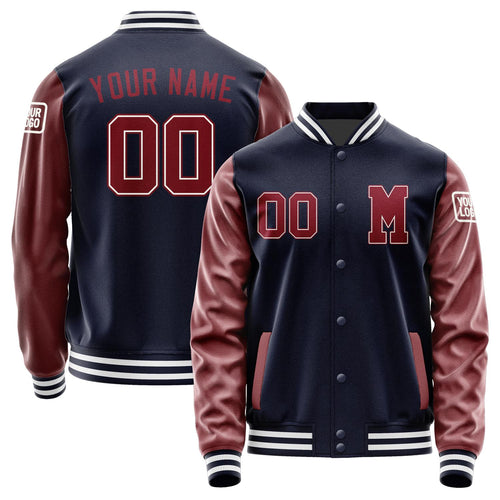 Custom Navy Crimson Red Jacket Jb1111151118151818