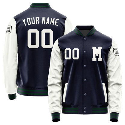 Custom Navy White Jacket Jb1111181105181817