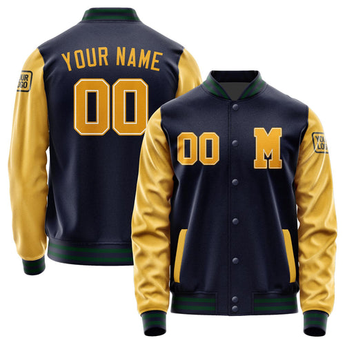 Custom Navy Yellow Jacket Jb1111191105191817