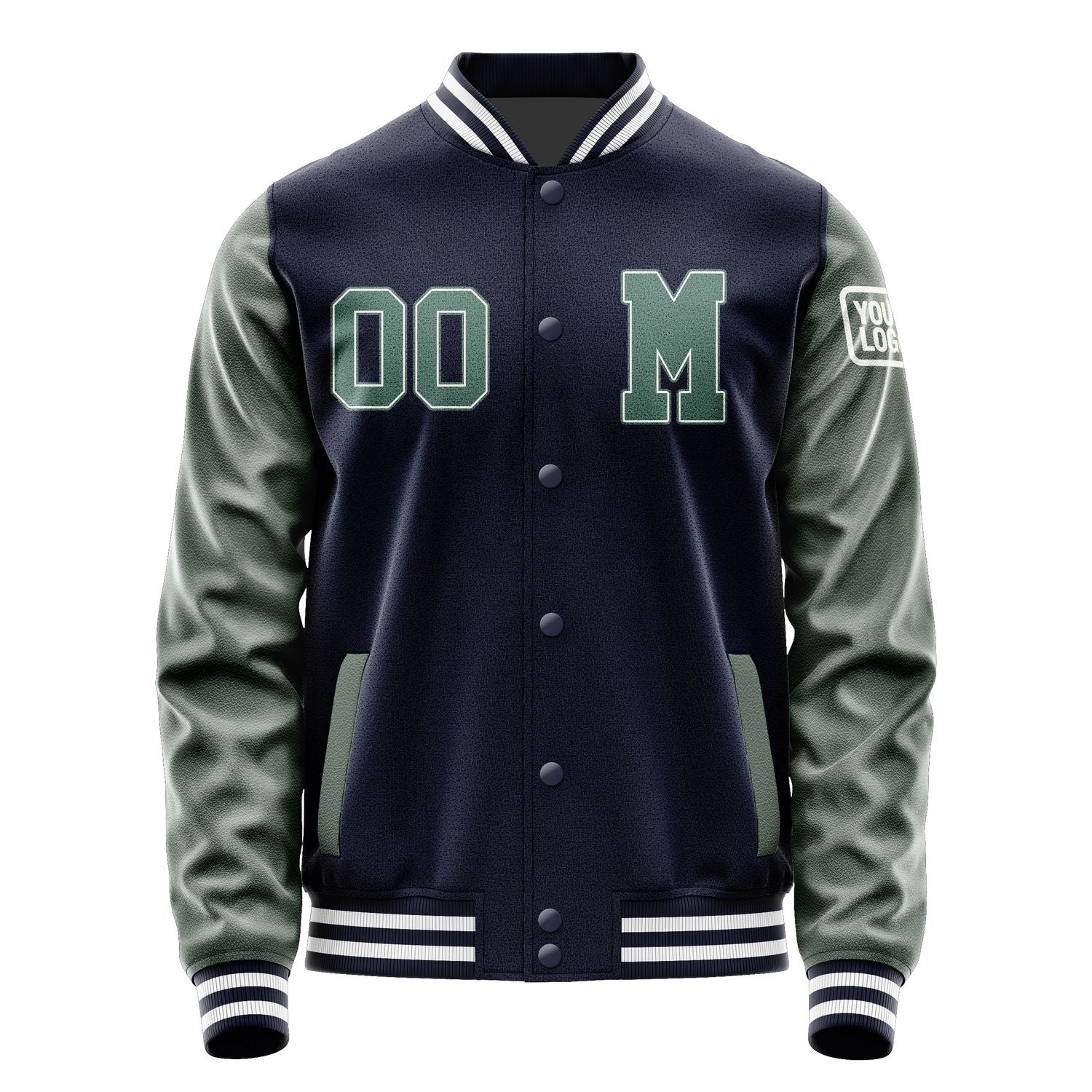 Custom Navy Blue Green Jacket Jb1111271118271818