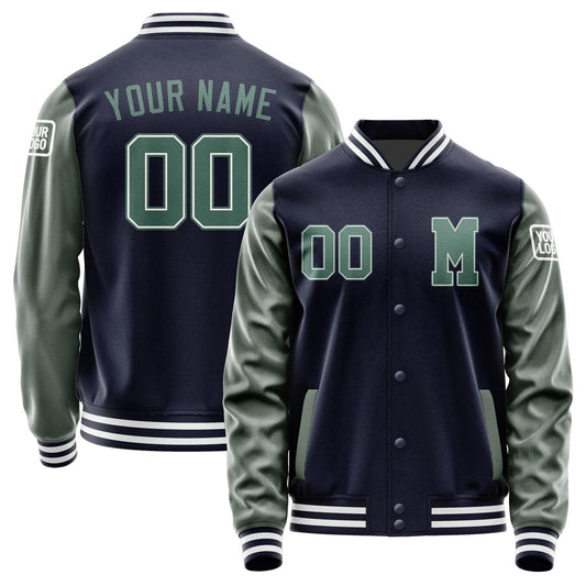 Custom Navy Blue Green Jacket Jb1111271118271818