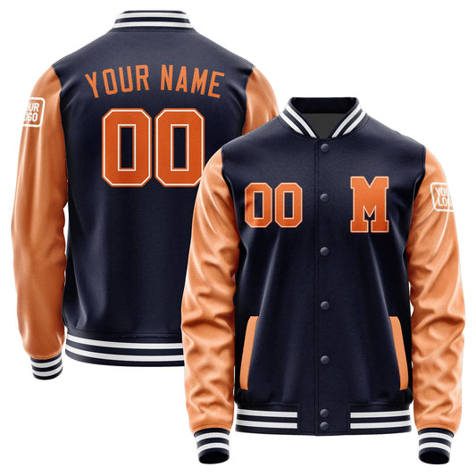 Custom Navy Orange Jacket Jb1111281118281818