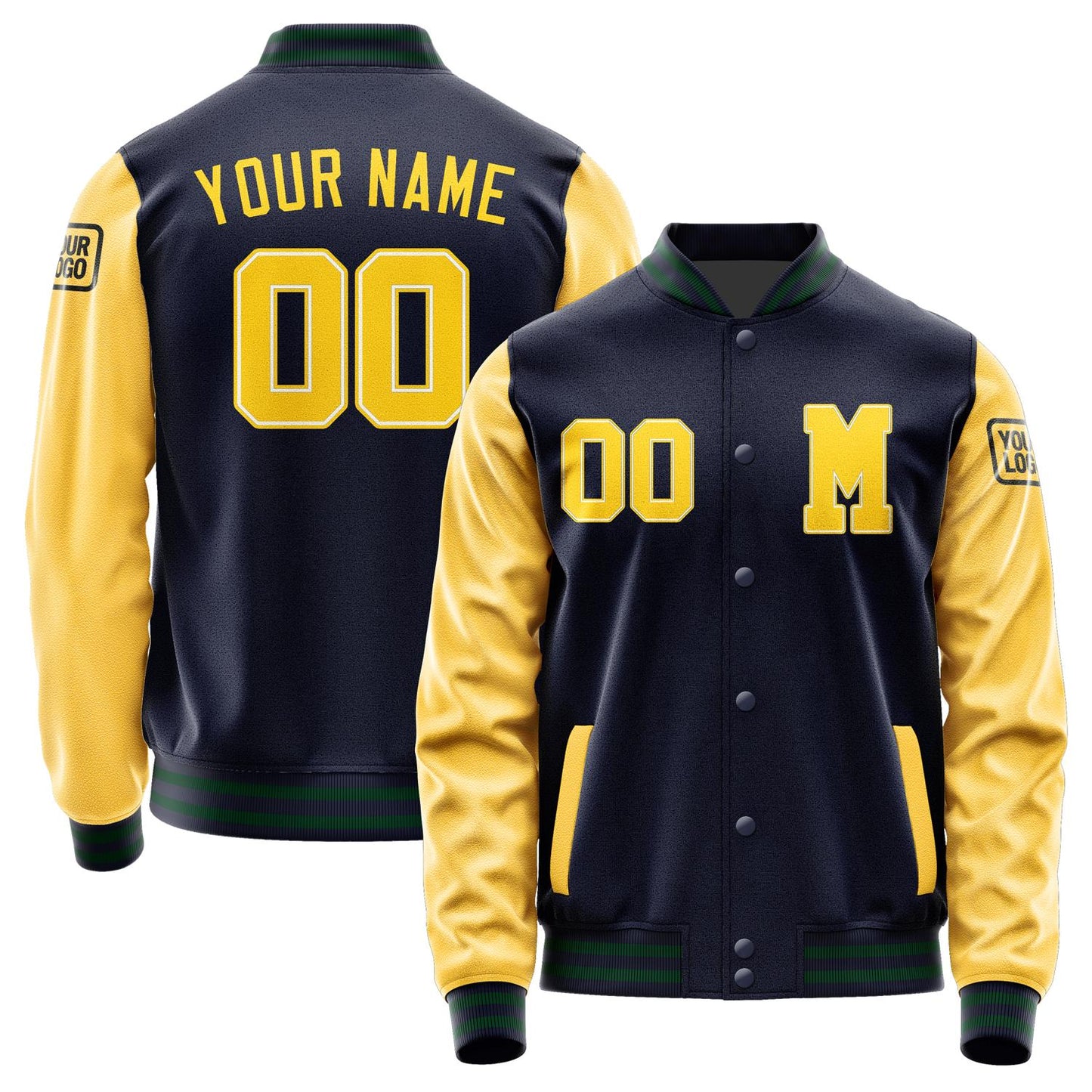 Custom Navy Gold Jacket Jb1111301105301817