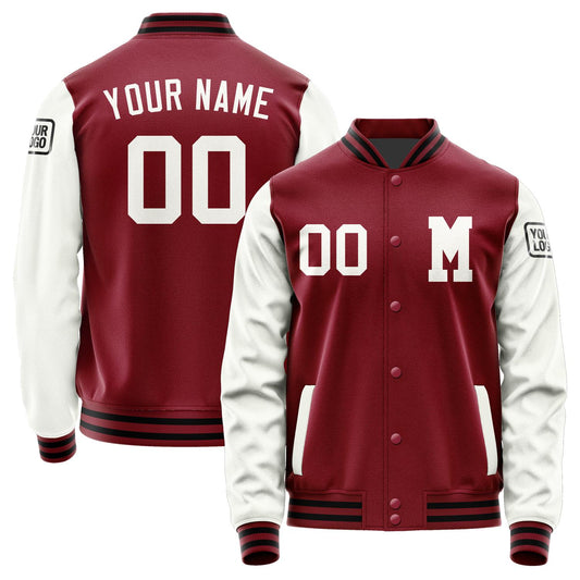 Custom Crimson Red White Jacket Jb1515181517181817
