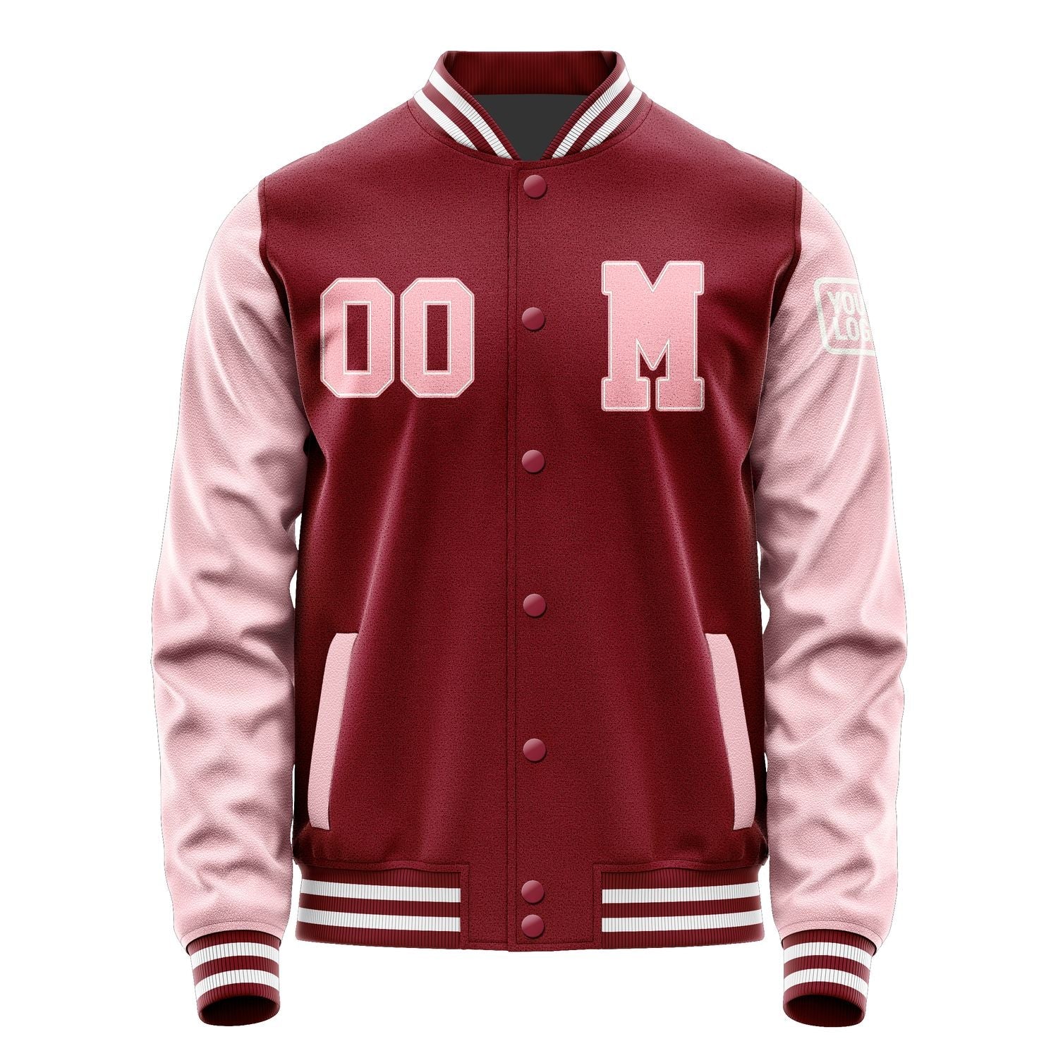 Custom Crimson Red Light Pink Jacket Jb1515211518211818