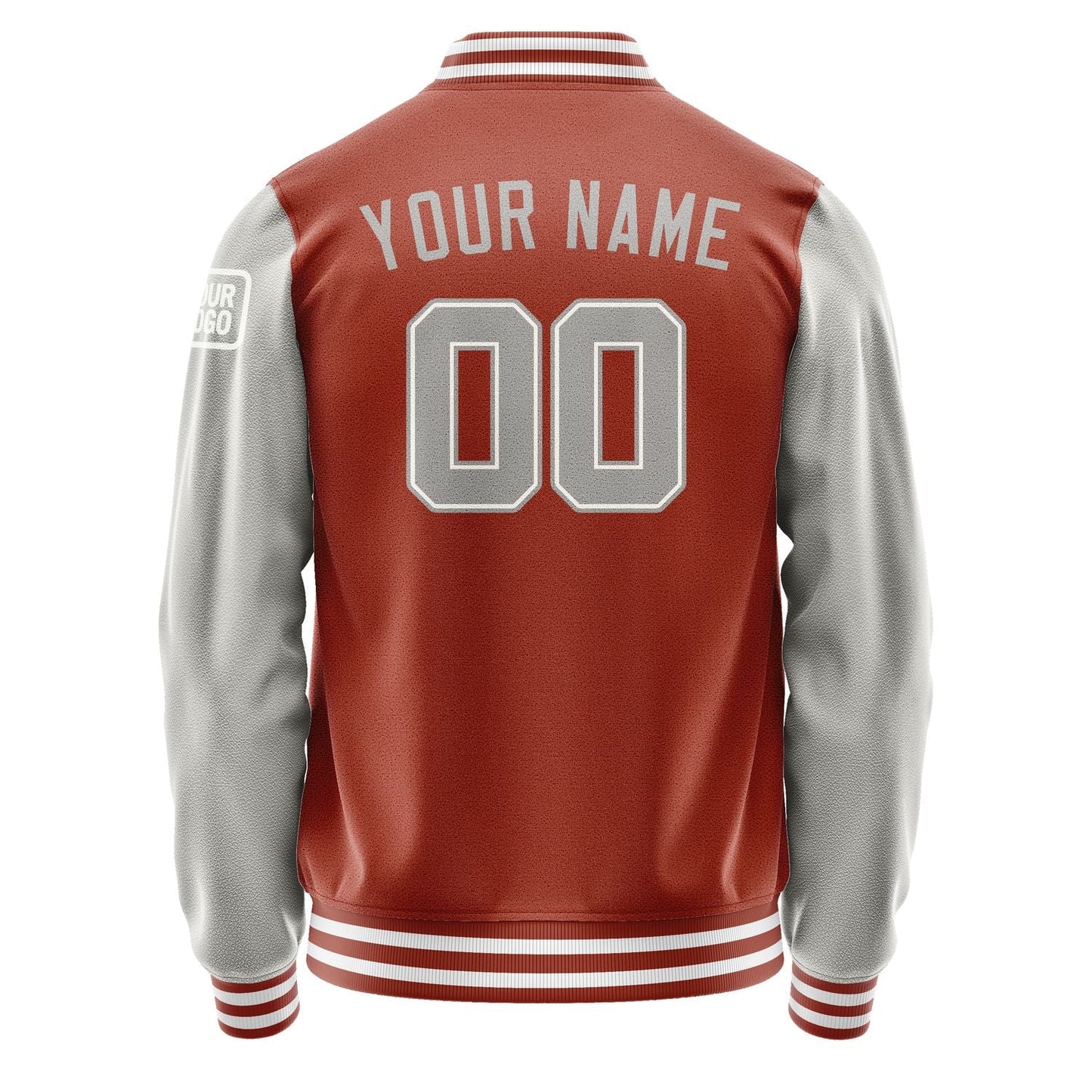 Custom Coral Red Gray Jacket Jb1616041618041818