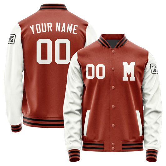 Custom Coral Red White Jacket Jb1616181617181817