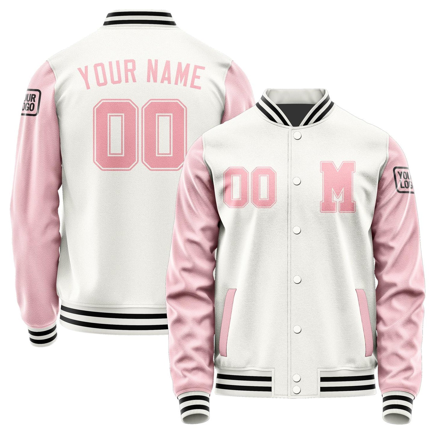 Custom White Light Pink Jacket Jb1818211817211817