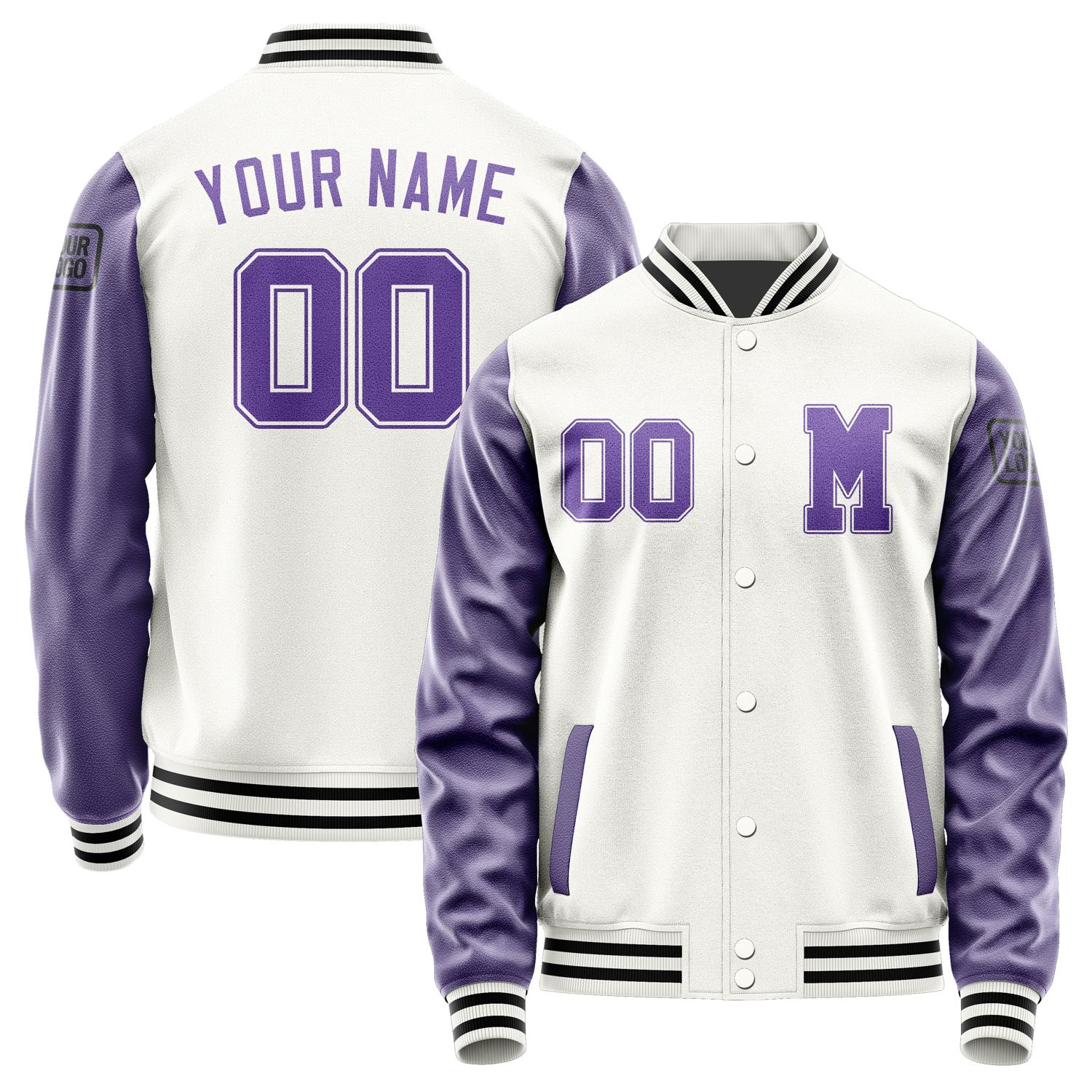 Custom White Light Purple Jacket Jb1818231817231817