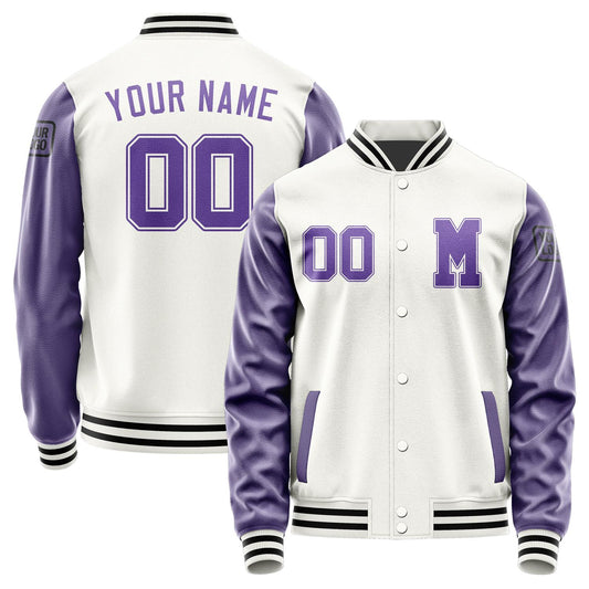 Custom White Light Purple Jacket Jb1818231817231817