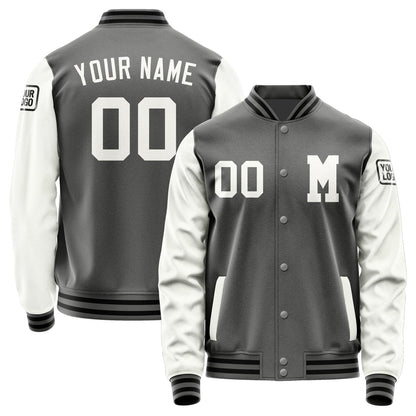 Custom Dark Grey White Jacket Jb2020182017181817