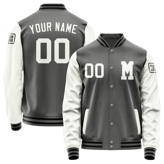 Custom Dark Grey White Jacket Jb2020182017181817