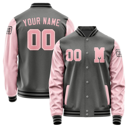 Custom Dark Grey Light Pink Jacket Jb2020212017211817
