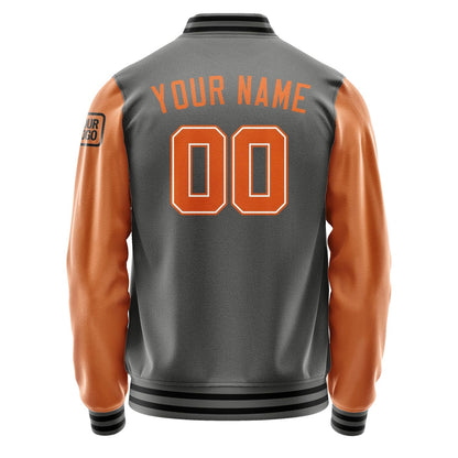 Custom Dark Grey Orange Jacket Jb2020282017281817