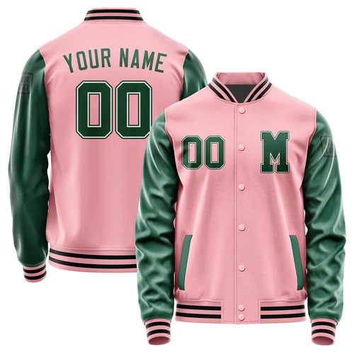 Custom Light Pink Green Jacket Jb2121052117051817