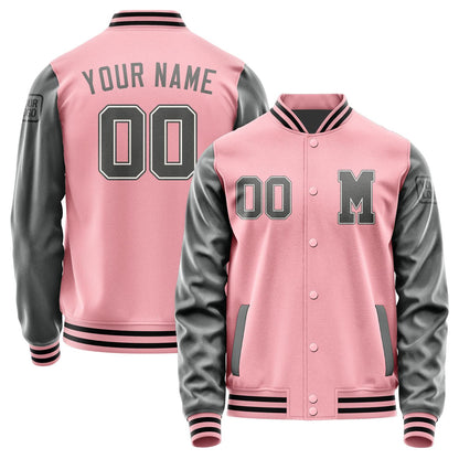 Custom Light Pink Dark Grey Jacket Jb2121202117201817