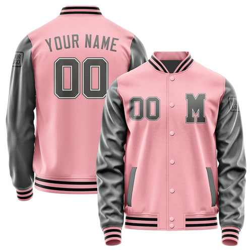 Custom Light Pink Dark Grey Jacket Jb2121202117201817