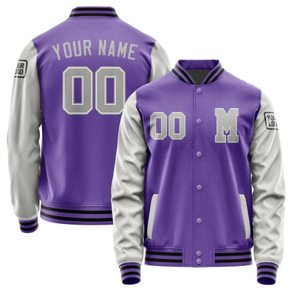 Custom Light Purple Gray Jacket Jb2323042317041817