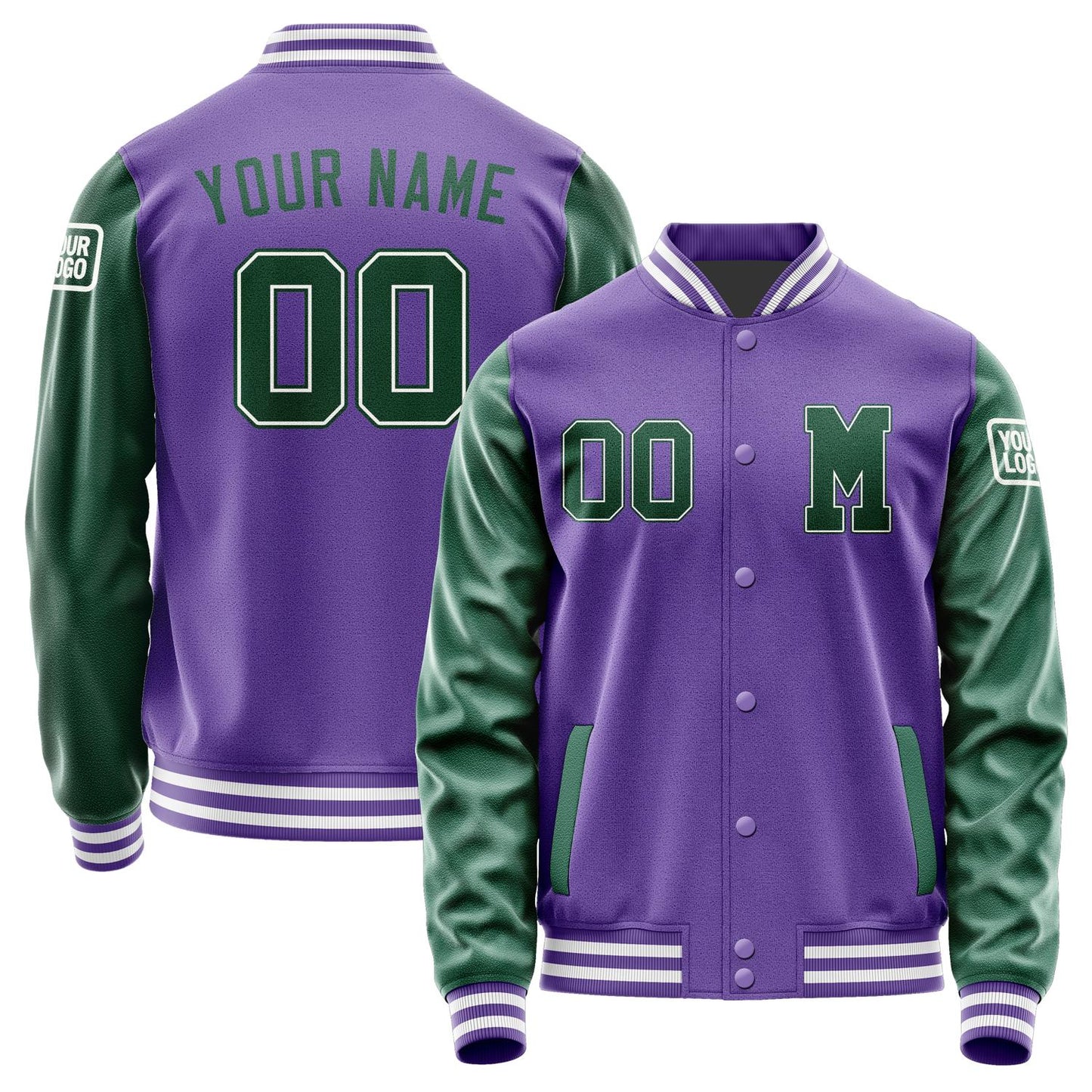 Custom Light Purple Green Jacket Jb2323052318051818