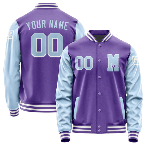 Custom Light Purple Light Blue Jacket Jb2323082318081818