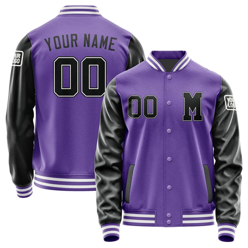 Custom Light Purple Black Jacket Jb2323172318171818