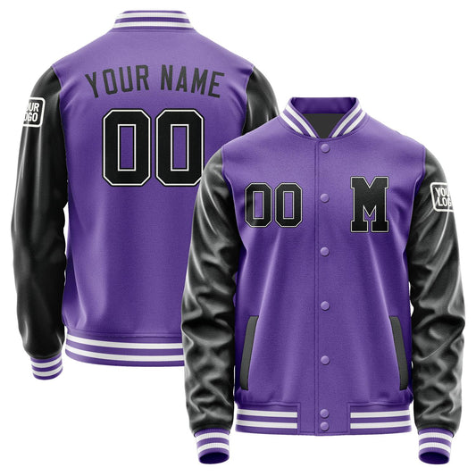Custom Light Purple Black Jacket Jb2323172318171818