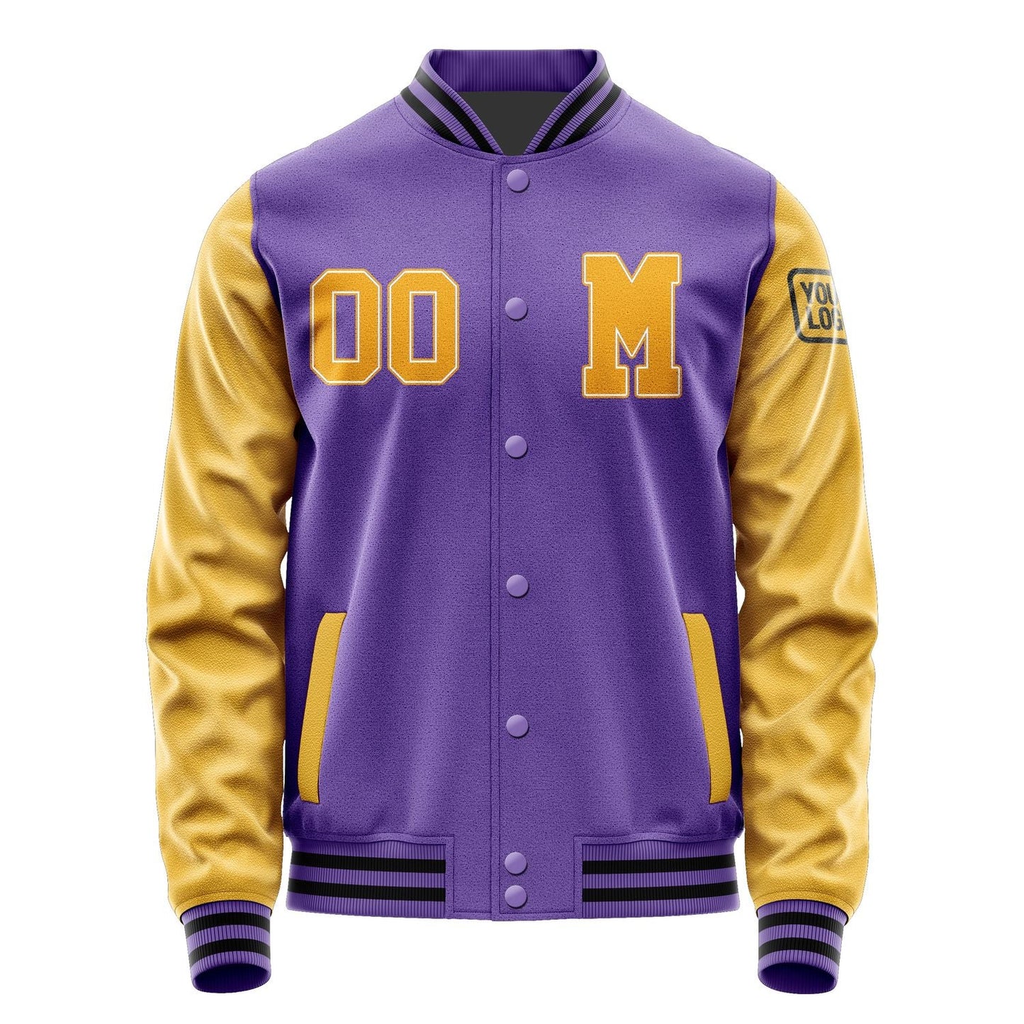 Custom Light Purple Yellow Jacket Jb2323192317191817