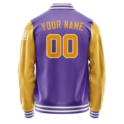 Custom Light Purple Yellow Jacket Jb2323192318191818
