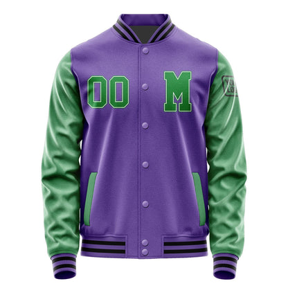Custom Light Purple Emerald Green Jacket Jb2323242317241817
