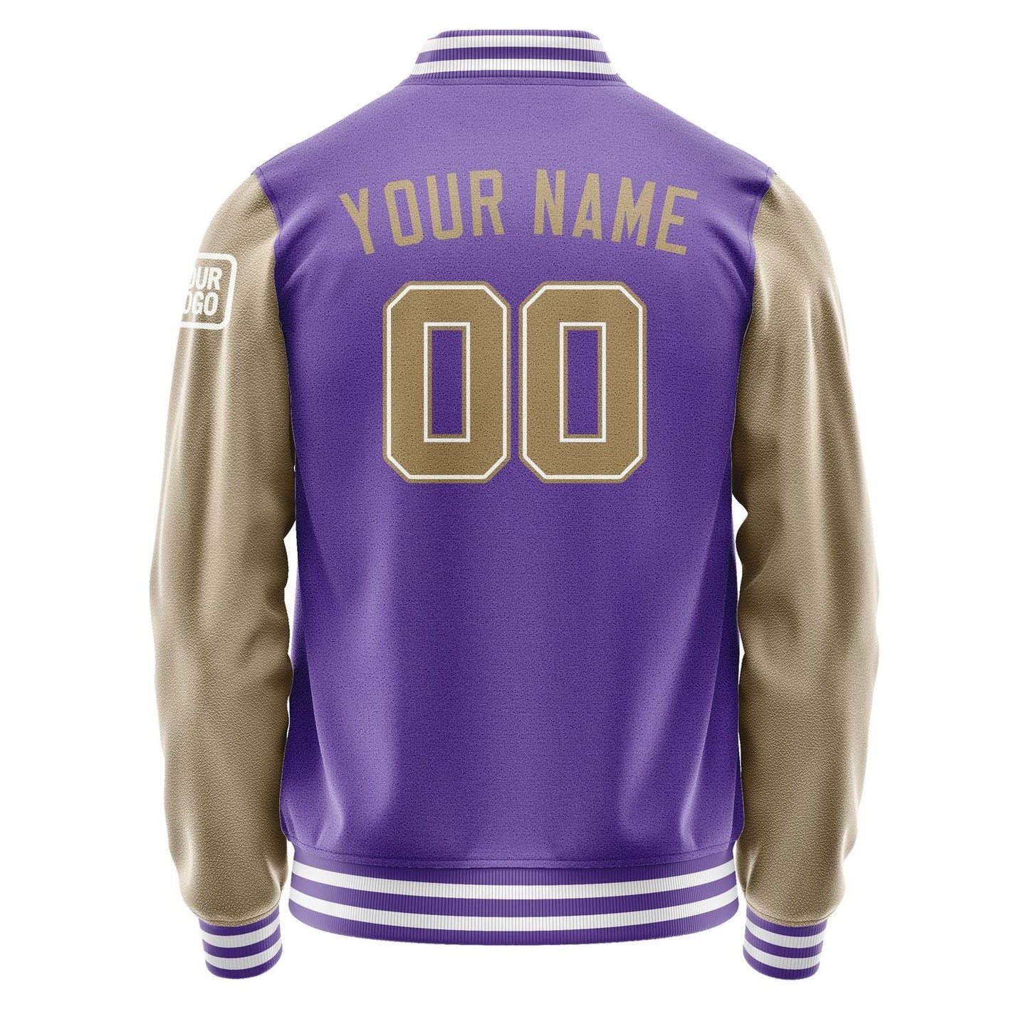 Custom Light Purple Light Khaki Jacket Jb2323252318251818