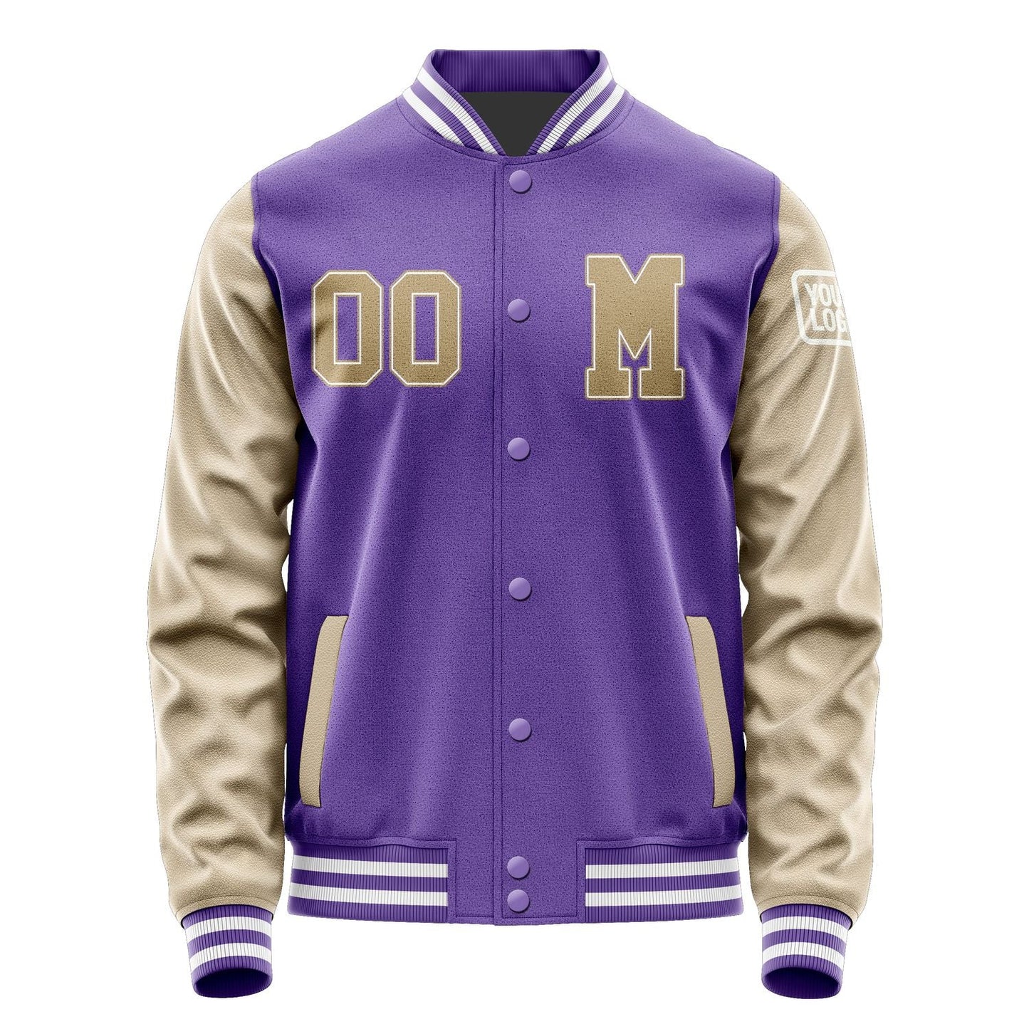 Custom Light Purple Light Khaki Jacket Jb2323252318251818