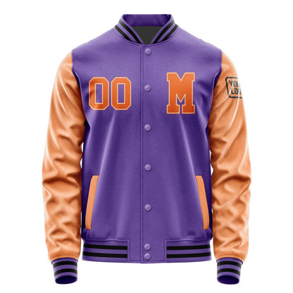 Custom Light Purple Orange Jacket Jb2323282317281817