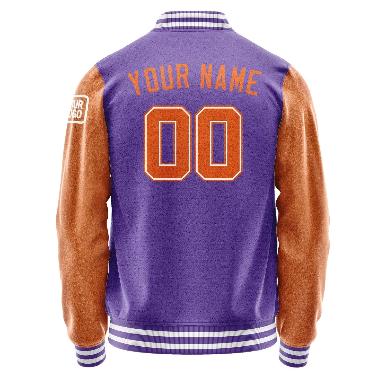 Custom Light Purple Orange Jacket Jb2323282318281818