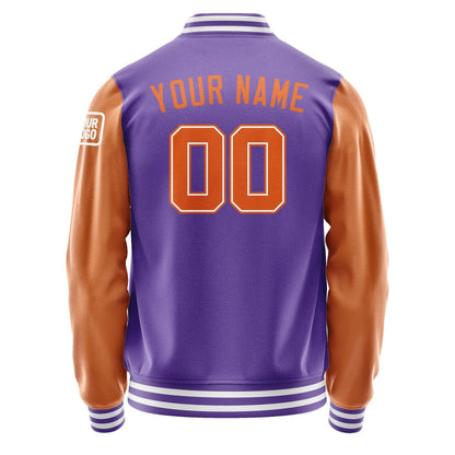 Custom Light Purple Orange Jacket Jb2323282318281818