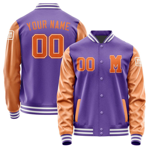Custom Light Purple Orange Jacket Jb2323282318281818