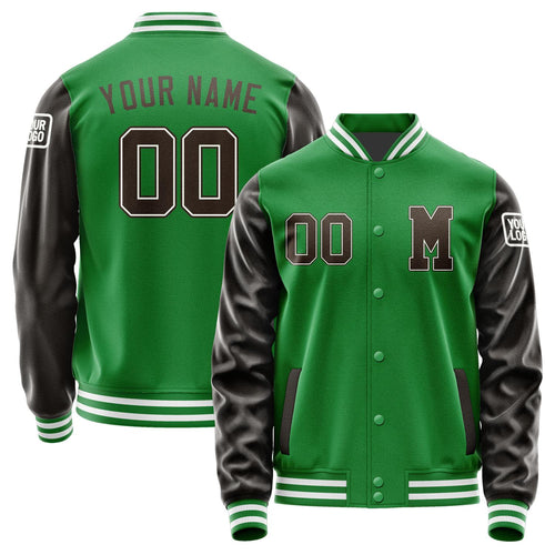 Custom Emerald Green Brown Jacket Jb2424012418011818