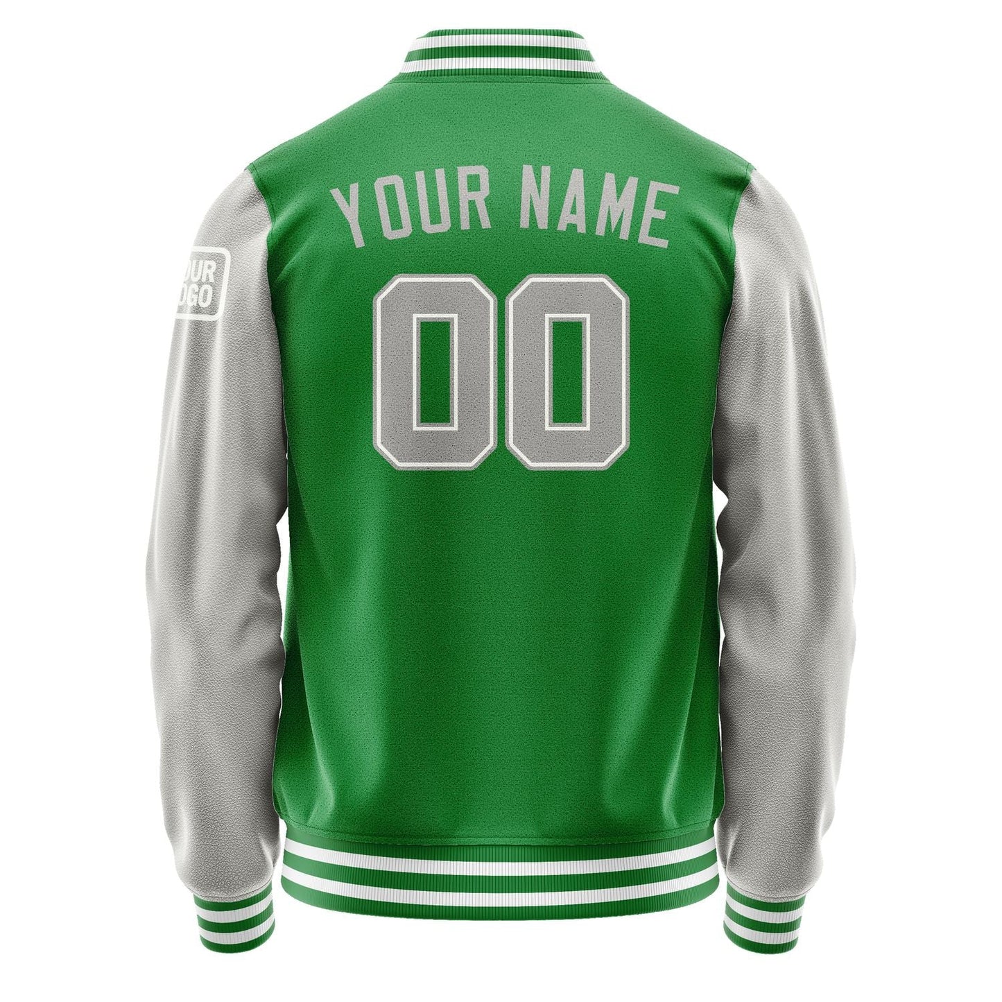 Custom Emerald Green Gray Jacket Jb2424042418041818