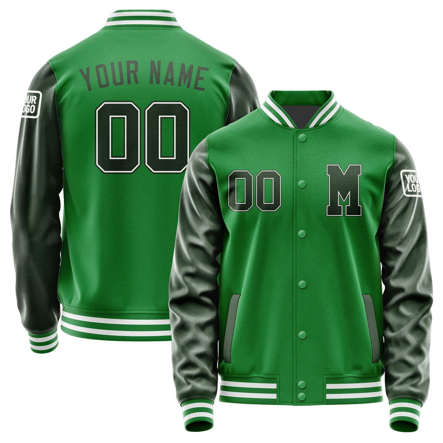Custom Emerald Green Dark Green Jacket Jb2424062418061818