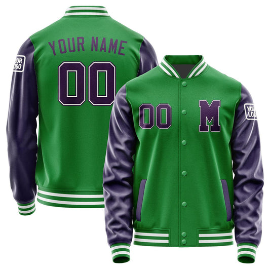 Custom Emerald Green Purple Jacket Jb2424072418071818