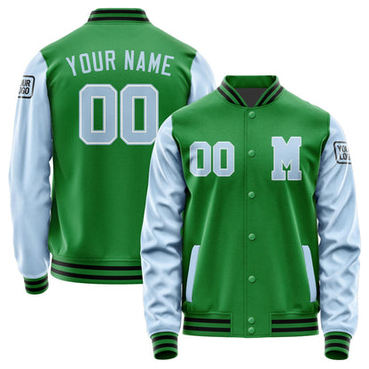 Custom Emerald Green Light Blue Jacket Jb2424082417081817