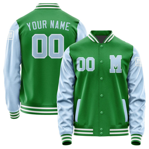 Custom Emerald Green Light Blue Jacket Jb2424082418081818